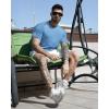 imageCOOFANDY Mens Muscle TShirt Pleated Raglan Sleeve Bodybuilding Gym Tee Short Sleeve Fashion Workout Shirts Hipster ShirtClear Blue