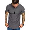 imageCOOFANDY Mens Muscle TShirt Pleated Raglan Sleeve Bodybuilding Gym Tee Short Sleeve Fashion Workout Shirts Hipster ShirtGrey