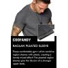 imageCOOFANDY Mens Muscle TShirt Pleated Raglan Sleeve Bodybuilding Gym Tee Short Sleeve Fashion Workout Shirts Hipster ShirtGrey