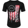 imageCOOFANDY Mens Muscle TShirt Pleated Raglan Sleeve Bodybuilding Gym Tee Short Sleeve Fashion Workout Shirts Hipster ShirtIndependence Day Series1