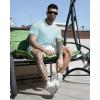 imageCOOFANDY Mens Muscle TShirt Pleated Raglan Sleeve Bodybuilding Gym Tee Short Sleeve Fashion Workout Shirts Hipster ShirtLight Blue