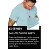 imageCOOFANDY Mens Muscle TShirt Pleated Raglan Sleeve Bodybuilding Gym Tee Short Sleeve Fashion Workout Shirts Hipster ShirtLight Blue