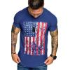 imageCOOFANDY Mens Muscle TShirt Pleated Raglan Sleeve Bodybuilding Gym Tee Short Sleeve Fashion Workout Shirts Hipster ShirtNavy American Flag