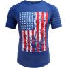 imageCOOFANDY Mens Muscle TShirt Pleated Raglan Sleeve Bodybuilding Gym Tee Short Sleeve Fashion Workout Shirts Hipster ShirtNavy American Flag