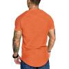 imageCOOFANDY Mens Muscle TShirt Pleated Raglan Sleeve Bodybuilding Gym Tee Short Sleeve Fashion Workout Shirts Hipster ShirtOrange