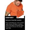 imageCOOFANDY Mens Muscle TShirt Pleated Raglan Sleeve Bodybuilding Gym Tee Short Sleeve Fashion Workout Shirts Hipster ShirtOrange