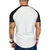 imageCOOFANDY Mens Muscle TShirt Pleated Raglan Sleeve Bodybuilding Gym Tee Short Sleeve Fashion Workout Shirts Hipster ShirtPattern3 White  Black