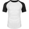imageCOOFANDY Mens Muscle TShirt Pleated Raglan Sleeve Bodybuilding Gym Tee Short Sleeve Fashion Workout Shirts Hipster ShirtPattern3 White  Black