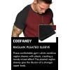 imageCOOFANDY Mens Muscle TShirt Pleated Raglan Sleeve Bodybuilding Gym Tee Short Sleeve Fashion Workout Shirts Hipster ShirtPattern9 Red  Black