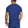 imageCOOFANDY Mens Muscle TShirt Pleated Raglan Sleeve Bodybuilding Gym Tee Short Sleeve Fashion Workout Shirts Hipster ShirtType1  Blue