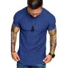 imageCOOFANDY Mens Muscle TShirt Pleated Raglan Sleeve Bodybuilding Gym Tee Short Sleeve Fashion Workout Shirts Hipster ShirtType1  Blue