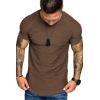imageCOOFANDY Mens Muscle TShirt Pleated Raglan Sleeve Bodybuilding Gym Tee Short Sleeve Fashion Workout Shirts Hipster ShirtType1  Brown