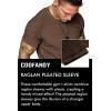 imageCOOFANDY Mens Muscle TShirt Pleated Raglan Sleeve Bodybuilding Gym Tee Short Sleeve Fashion Workout Shirts Hipster ShirtType1  Brown