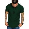 imageCOOFANDY Mens Muscle TShirt Pleated Raglan Sleeve Bodybuilding Gym Tee Short Sleeve Fashion Workout Shirts Hipster ShirtType1  Dark Green