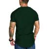 imageCOOFANDY Mens Muscle TShirt Pleated Raglan Sleeve Bodybuilding Gym Tee Short Sleeve Fashion Workout Shirts Hipster ShirtType1  Dark Green