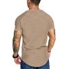 imageCOOFANDY Mens Muscle TShirt Pleated Raglan Sleeve Bodybuilding Gym Tee Short Sleeve Fashion Workout Shirts Hipster ShirtType1  Khaki