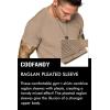imageCOOFANDY Mens Muscle TShirt Pleated Raglan Sleeve Bodybuilding Gym Tee Short Sleeve Fashion Workout Shirts Hipster ShirtType1  Khaki