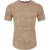 imageCOOFANDY Mens Muscle TShirt Pleated Raglan Sleeve Bodybuilding Gym Tee Short Sleeve Fashion Workout Shirts Hipster ShirtType1  Khaki