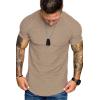 imageCOOFANDY Mens Muscle TShirt Pleated Raglan Sleeve Bodybuilding Gym Tee Short Sleeve Fashion Workout Shirts Hipster ShirtType1  Khaki