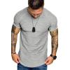 imageCOOFANDY Mens Muscle TShirt Pleated Raglan Sleeve Bodybuilding Gym Tee Short Sleeve Fashion Workout Shirts Hipster ShirtType1  Light Grey