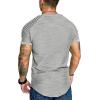 imageCOOFANDY Mens Muscle TShirt Pleated Raglan Sleeve Bodybuilding Gym Tee Short Sleeve Fashion Workout Shirts Hipster ShirtType1  Light Grey