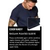 imageCOOFANDY Mens Muscle TShirt Pleated Raglan Sleeve Bodybuilding Gym Tee Short Sleeve Fashion Workout Shirts Hipster ShirtType1  Navy Blue