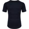 imageCOOFANDY Mens Muscle TShirt Pleated Raglan Sleeve Bodybuilding Gym Tee Short Sleeve Fashion Workout Shirts Hipster ShirtType1  Navy Blue