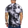 imageCOOFANDY Mens Muscle TShirt Pleated Raglan Sleeve Bodybuilding Gym Tee Short Sleeve Fashion Workout Shirts Hipster ShirtType1  Pattern1 Tie Dye