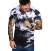 imageCOOFANDY Mens Muscle TShirt Pleated Raglan Sleeve Bodybuilding Gym Tee Short Sleeve Fashion Workout Shirts Hipster ShirtType1  Pattern1 Tie Dye