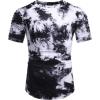 imageCOOFANDY Mens Muscle TShirt Pleated Raglan Sleeve Bodybuilding Gym Tee Short Sleeve Fashion Workout Shirts Hipster ShirtType1  Pattern1 Tie Dye