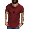 imageCOOFANDY Mens Muscle TShirt Pleated Raglan Sleeve Bodybuilding Gym Tee Short Sleeve Fashion Workout Shirts Hipster ShirtType1  Wine Red