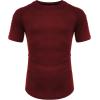 imageCOOFANDY Mens Muscle TShirt Pleated Raglan Sleeve Bodybuilding Gym Tee Short Sleeve Fashion Workout Shirts Hipster ShirtType1  Wine Red