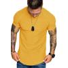imageCOOFANDY Mens Muscle TShirt Pleated Raglan Sleeve Bodybuilding Gym Tee Short Sleeve Fashion Workout Shirts Hipster ShirtType1  Yellow