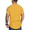 imageCOOFANDY Mens Muscle TShirt Pleated Raglan Sleeve Bodybuilding Gym Tee Short Sleeve Fashion Workout Shirts Hipster ShirtType1  Yellow