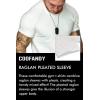 imageCOOFANDY Mens Muscle TShirt Pleated Raglan Sleeve Bodybuilding Gym Tee Short Sleeve Fashion Workout Shirts Hipster ShirtWhite
