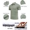 imageCOOFANDY Mens Polo Shirt Golf Quick Dry Performance Short Sleeve Moisture Wicking Athletic Polo Collared Tennis TShirtArmy Green