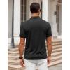 imageCOOFANDY Mens Polo Shirt Golf Quick Dry Performance Short Sleeve Moisture Wicking Athletic Polo Collared Tennis TShirtBlack