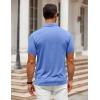 imageCOOFANDY Mens Polo Shirt Golf Quick Dry Performance Short Sleeve Moisture Wicking Athletic Polo Collared Tennis TShirtBlue