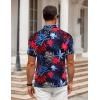 imageCOOFANDY Mens Polo Shirt Golf Quick Dry Performance Short Sleeve Moisture Wicking Athletic Polo Collared Tennis TShirtColorful Tropical Leaves
