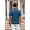 imageCOOFANDY Mens Polo Shirt Golf Quick Dry Performance Short Sleeve Moisture Wicking Athletic Polo Collared Tennis TShirtDark Blue