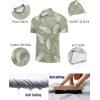 imageCOOFANDY Mens Polo Shirt Golf Quick Dry Performance Short Sleeve Moisture Wicking Athletic Polo Collared Tennis TShirtGreen Palm Leaves