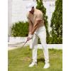 imageCOOFANDY Mens Polo Shirt Golf Quick Dry Performance Short Sleeve Moisture Wicking Athletic Polo Collared Tennis TShirtLight Brown