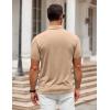 imageCOOFANDY Mens Polo Shirt Golf Quick Dry Performance Short Sleeve Moisture Wicking Athletic Polo Collared Tennis TShirtLight Brown