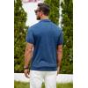 imageCOOFANDY Mens Polo Shirt Golf Quick Dry Performance Short Sleeve Moisture Wicking Athletic Polo Collared Tennis TShirtNavy Blue