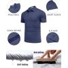 imageCOOFANDY Mens Polo Shirt Golf Quick Dry Performance Short Sleeve Moisture Wicking Athletic Polo Collared Tennis TShirtPure Blue