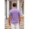 imageCOOFANDY Mens Polo Shirt Golf Quick Dry Performance Short Sleeve Moisture Wicking Athletic Polo Collared Tennis TShirtPurple