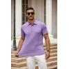 imageCOOFANDY Mens Polo Shirt Golf Quick Dry Performance Short Sleeve Moisture Wicking Athletic Polo Collared Tennis TShirtPurple