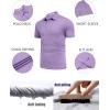 imageCOOFANDY Mens Polo Shirt Golf Quick Dry Performance Short Sleeve Moisture Wicking Athletic Polo Collared Tennis TShirtPurple
