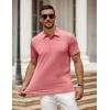 imageCOOFANDY Mens Polo Shirt Golf Quick Dry Performance Short Sleeve Moisture Wicking Athletic Polo Collared Tennis TShirtRed
