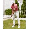 imageCOOFANDY Mens Polo Shirt Golf Quick Dry Performance Short Sleeve Moisture Wicking Athletic Polo Collared Tennis TShirtRed